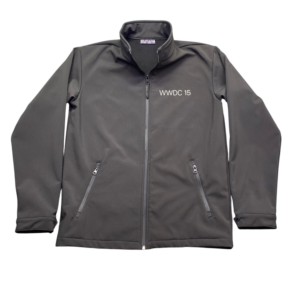Apple WWDC 15 Worldwide Developers Conference Softshell Jacket Black Mens Medium